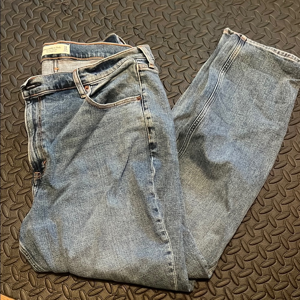 Abercrombie slim straight Ulta high rise Jeans
